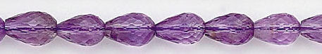 Design 6192: purple amethyst faceted, tear-drop beads