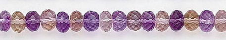 Design 6193: purple,yellow amethyst faceted beads