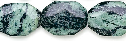 Design 6214: green, blue, black jasper nuggets beads