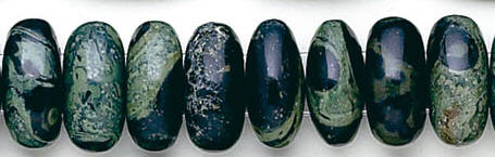 Design 6216: black,blue,green jasper beads