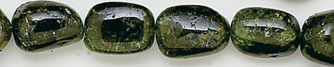 Design 6225: green garnet green nuggets beads