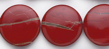 Design 6241: red jasper coin beads