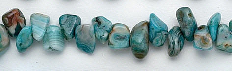 Design 6249: blue, multi blue-crazy agate chips, faceted beads