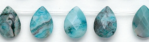 Design 6251: blue, multi blue-crazy agate faceted beads