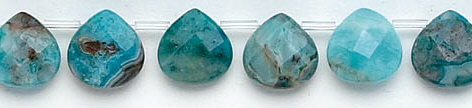 Design 6252: blue, multi blue-crazy agate faceted beads