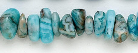 Design 6253: blue, multi blue-crazy agate chips, faceted beads