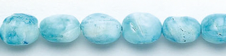 Design 6257: blue, white hemimorphite beads