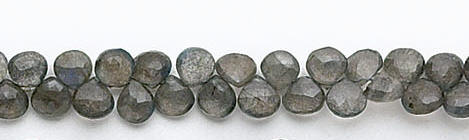 Design 6513: gray, multi labradorite faceted beads