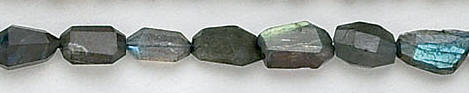 Design 6520: gray, multi labradorite faceted, nuggets beads