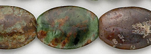 Design 6534: green, brown green opalite beads