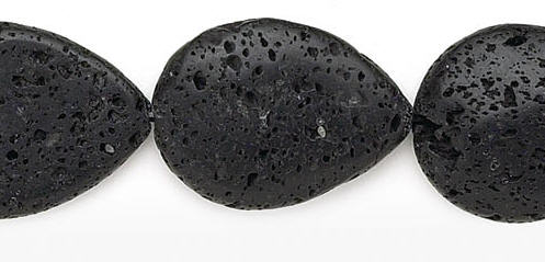 Design 6548: black lava beads