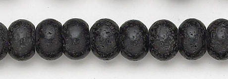 Design 6550: black lava rondelle beads