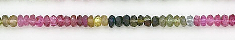 Design 6566: multi tourmaline faceted, rondelle beads
