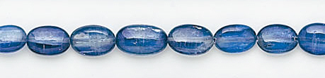 Design 6573: blue kyanite oval beads