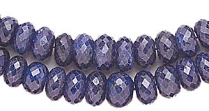 Design 6575: blue sapphire faceted beads