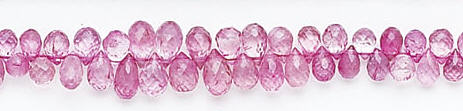 Design 6578: pink tourmaline briolettes beads