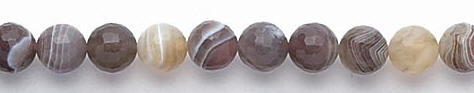 Design 6603: brown, multi botswana agate faceted beads
