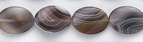 Design 6609: brown, multi botswana agate oval beads