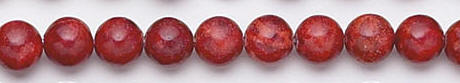 Design 6635: red sponge coral beads