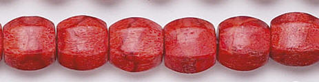 Design 6636: red sponge coral beads
