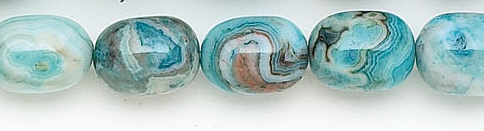 Design 6642: blue, multi crazy-lace agate beads