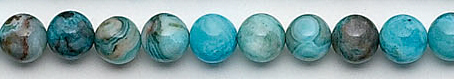 Design 6652: blue, multi crazy-lace agate beads