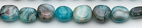 Design 6653: blue, multi crazy-lace agate beads