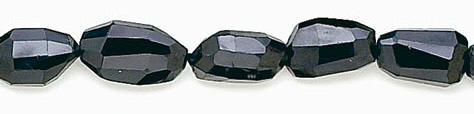 Design 6664: black black spinel faceted beads