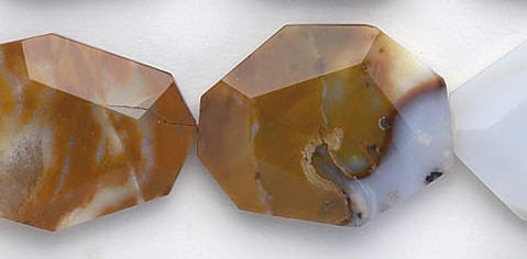 Design 6673: brown, white agate nuggets beads