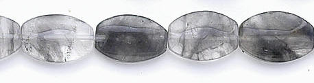 Design 6679: gray gray quartz oval beads