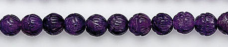 Design 6691: purple amethyst careved beads