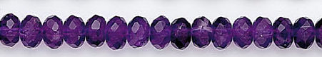 Design 6693: purple amethyst faceted, rondelle beads