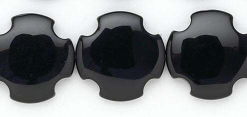 Design 6742: black black onyx square beads