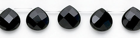 Design 6747: black black onyx faceted beads