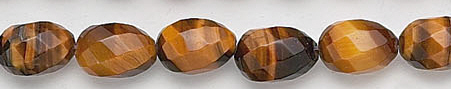 Design 6783: brown tiger eye faceted, tear-drop beads