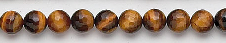 Design 6785: brown tiger eye faceted beads