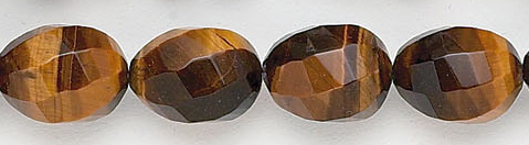 Design 6786: brown tiger eye faceted, tear-drop beads