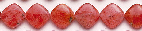 Design 6791: red, orange rhodocrosite beads
