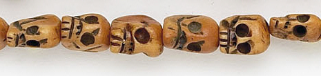 Design 6845: yellow, brown bone careved beads