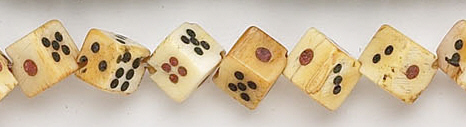 Design 6846: brown,yellow bone careved beads