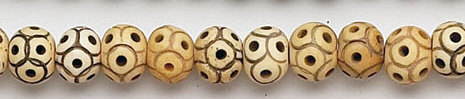 Design 6850: yellow bone careved beads