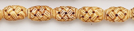 Design 6854: yellow bone careved beads