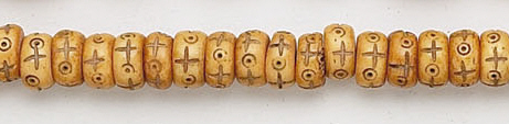 Design 6855: yellow bone careved beads