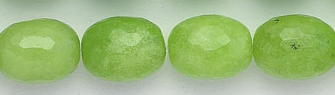 Design 6951: green jade faceted beads