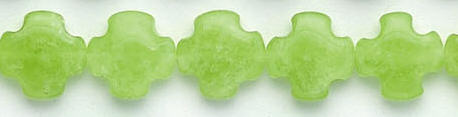 Design 6952: green jade square beads