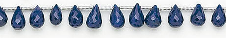 Design 7036: blue sapphire briolettes beads
