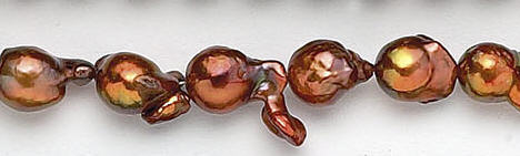 Design 7062: brown pearl nuggets beads