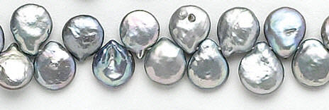 Design 7073: gray pearl coin beads