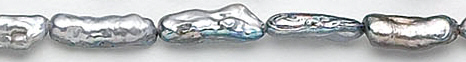 Design 7074: gray pearl tube beads