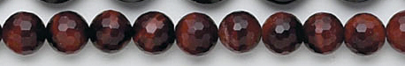 Design 7088: red tiger eye faceted beads